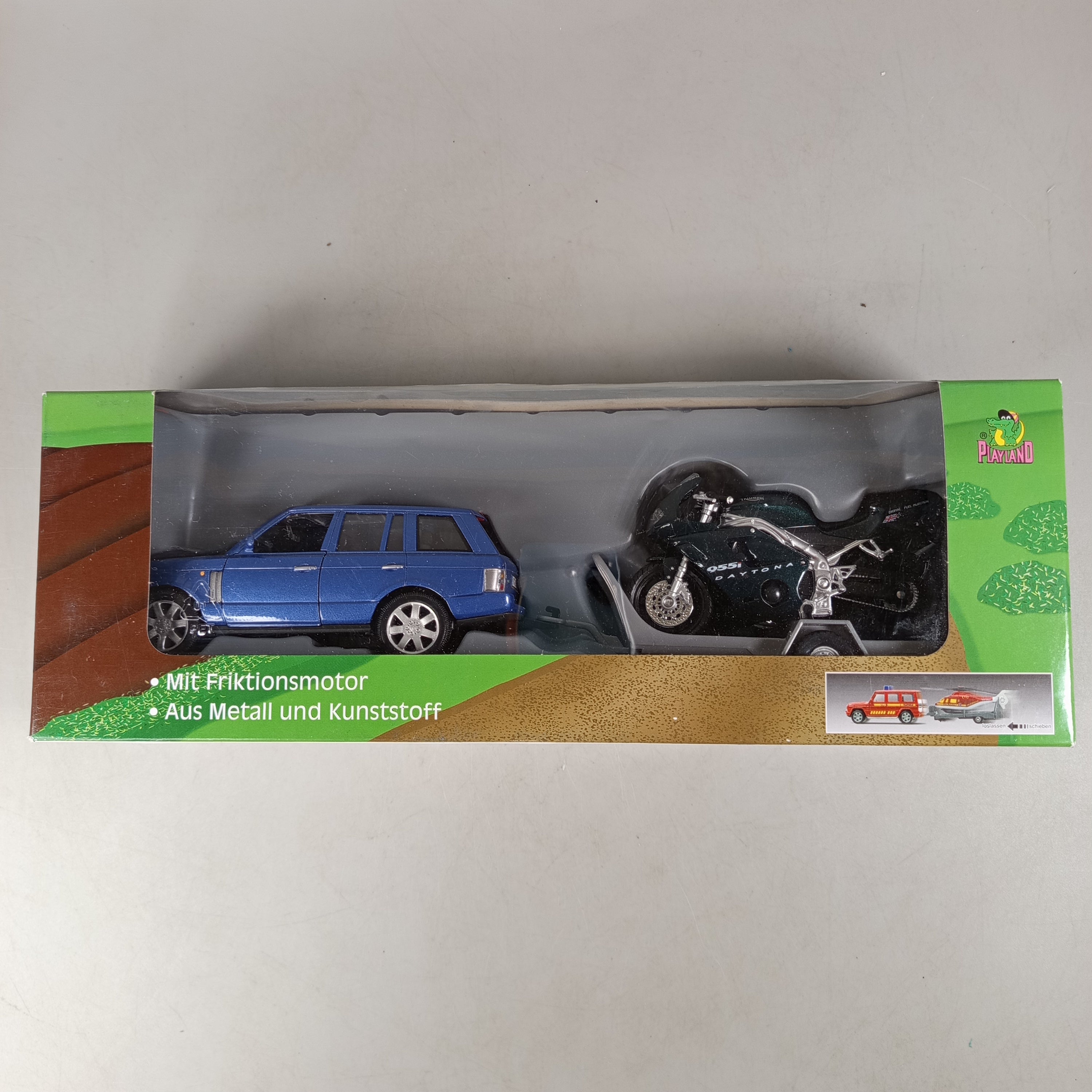 Playland Range Rover & Triumph Motorrad Set, ab 3 4 5 Jahre | ✅ geprüft